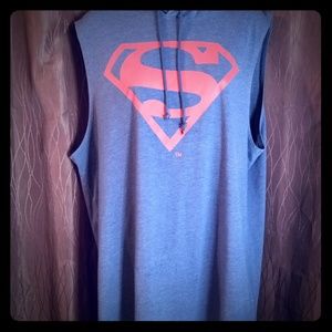 Men's Superman Pullover Muscle Hoodie